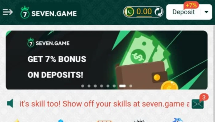 SEVEN Game Register Your Account Earn Money